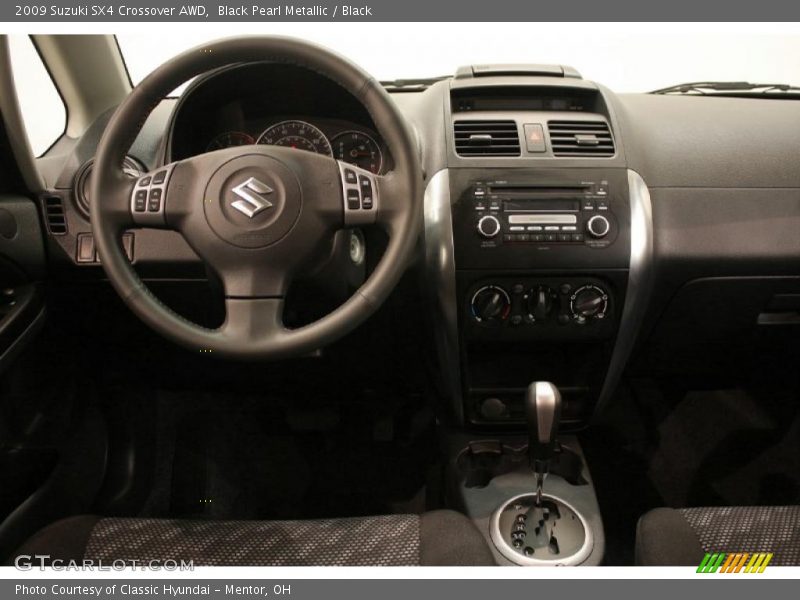 Black Pearl Metallic / Black 2009 Suzuki SX4 Crossover AWD