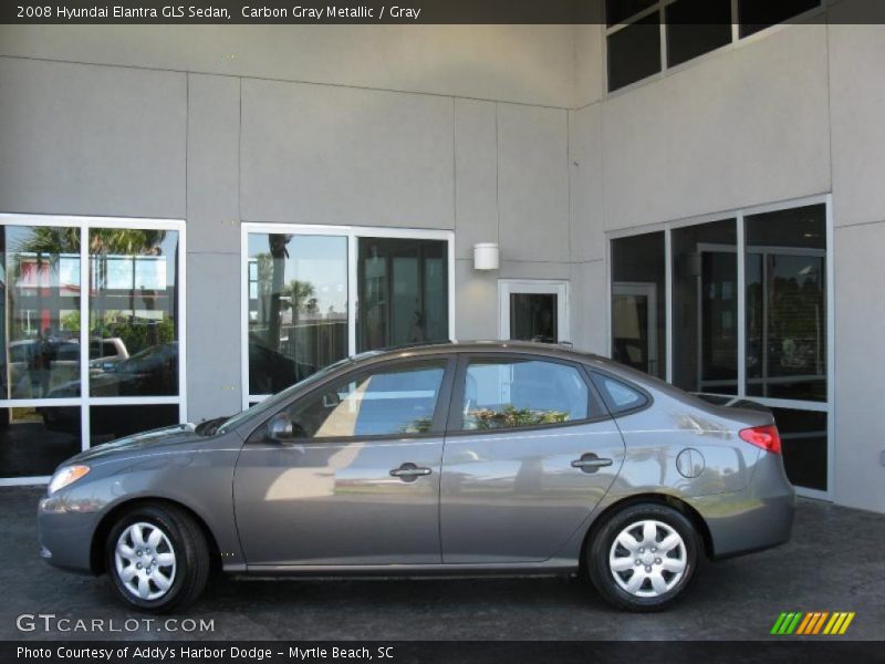 Carbon Gray Metallic / Gray 2008 Hyundai Elantra GLS Sedan