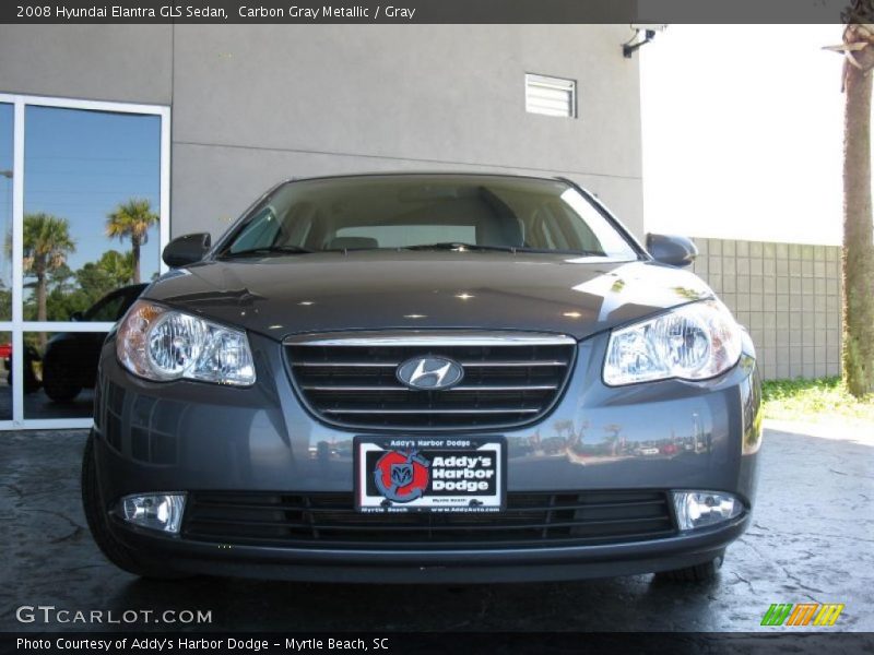 Carbon Gray Metallic / Gray 2008 Hyundai Elantra GLS Sedan