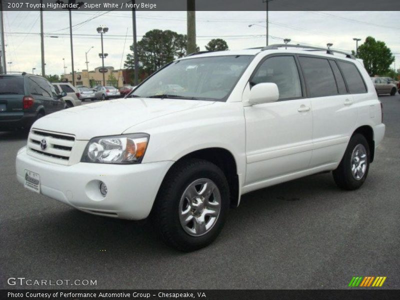 Super White / Ivory Beige 2007 Toyota Highlander