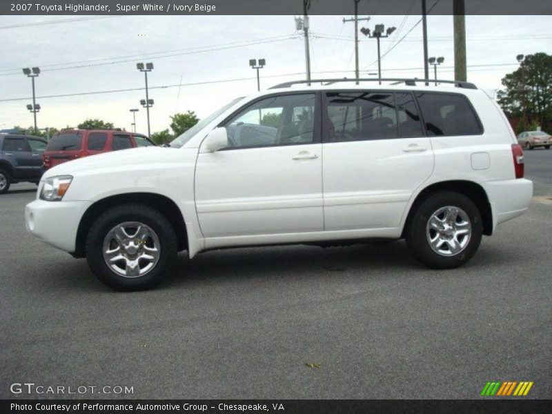 Super White / Ivory Beige 2007 Toyota Highlander