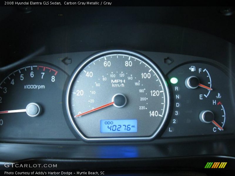 Carbon Gray Metallic / Gray 2008 Hyundai Elantra GLS Sedan