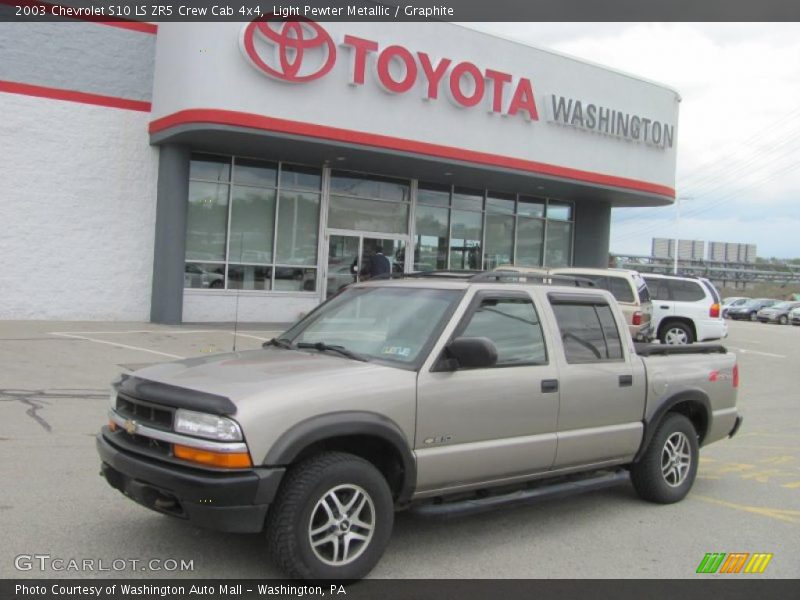 Light Pewter Metallic / Graphite 2003 Chevrolet S10 LS ZR5 Crew Cab 4x4