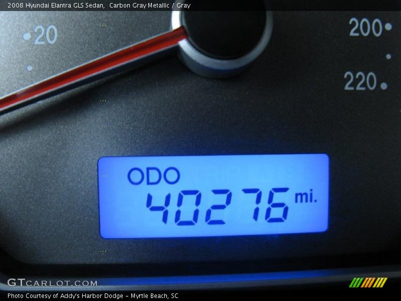 Carbon Gray Metallic / Gray 2008 Hyundai Elantra GLS Sedan