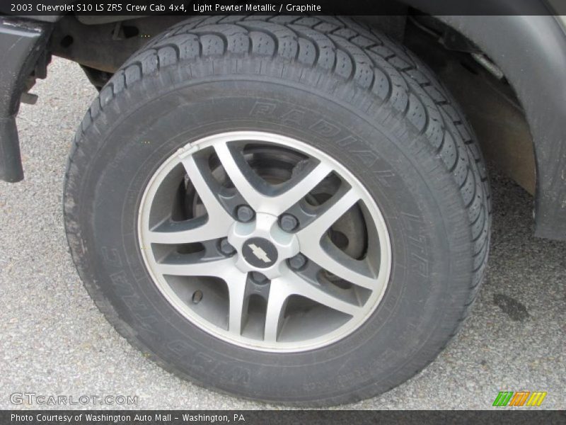 Light Pewter Metallic / Graphite 2003 Chevrolet S10 LS ZR5 Crew Cab 4x4