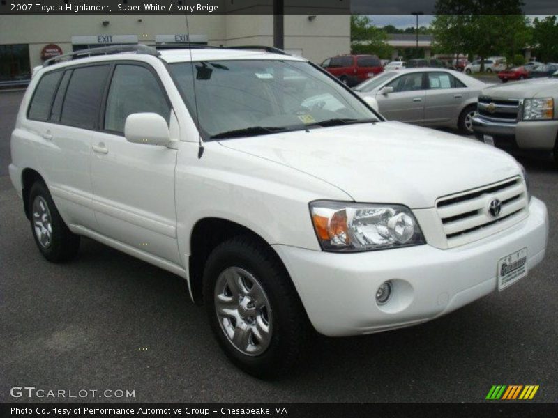 Super White / Ivory Beige 2007 Toyota Highlander
