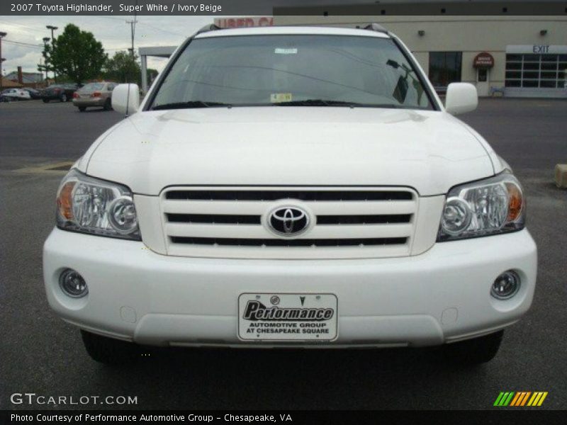 Super White / Ivory Beige 2007 Toyota Highlander
