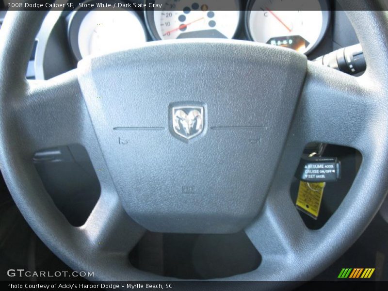Stone White / Dark Slate Gray 2008 Dodge Caliber SE