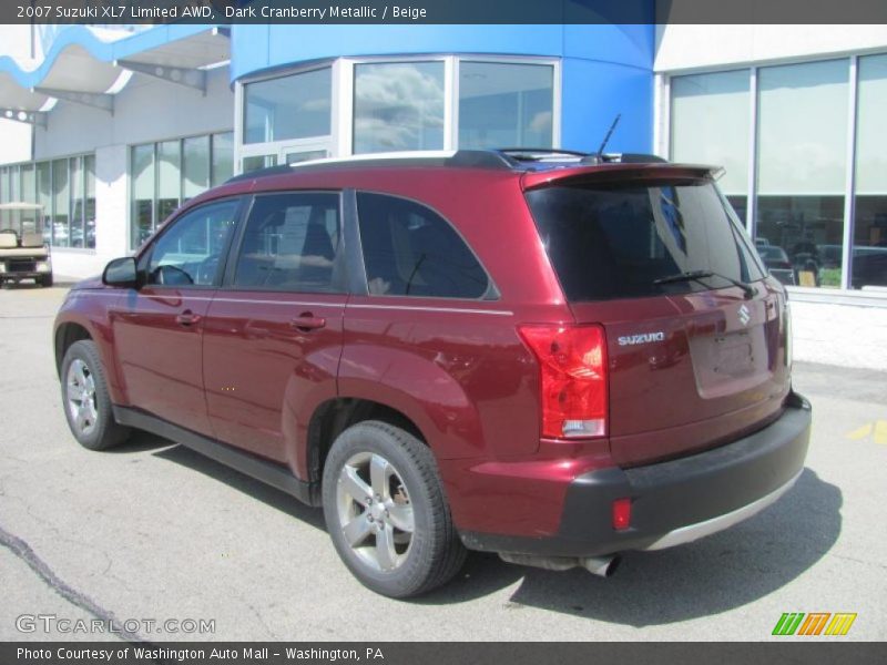 Dark Cranberry Metallic / Beige 2007 Suzuki XL7 Limited AWD