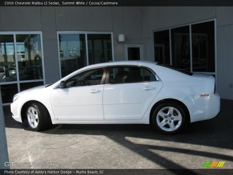 Summit White / Cocoa/Cashmere 2009 Chevrolet Malibu LS Sedan