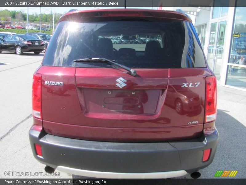 Dark Cranberry Metallic / Beige 2007 Suzuki XL7 Limited AWD