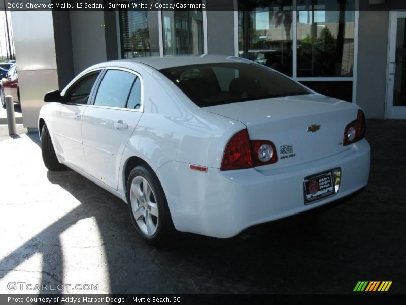Summit White / Cocoa/Cashmere 2009 Chevrolet Malibu LS Sedan
