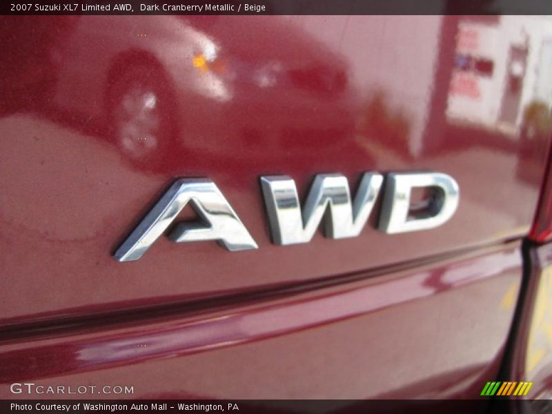 Dark Cranberry Metallic / Beige 2007 Suzuki XL7 Limited AWD