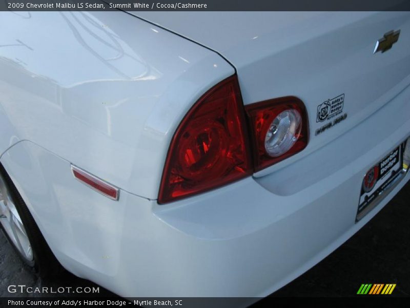 Summit White / Cocoa/Cashmere 2009 Chevrolet Malibu LS Sedan
