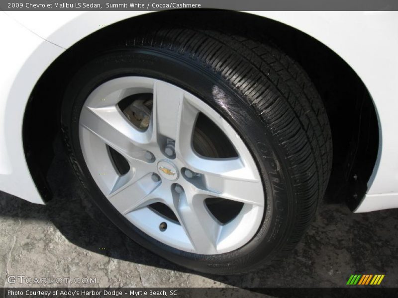 Summit White / Cocoa/Cashmere 2009 Chevrolet Malibu LS Sedan
