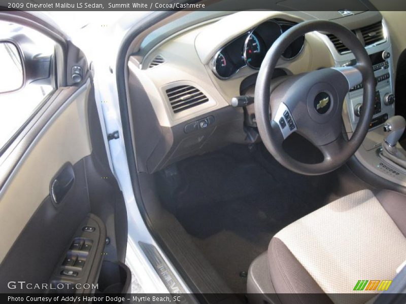 Summit White / Cocoa/Cashmere 2009 Chevrolet Malibu LS Sedan