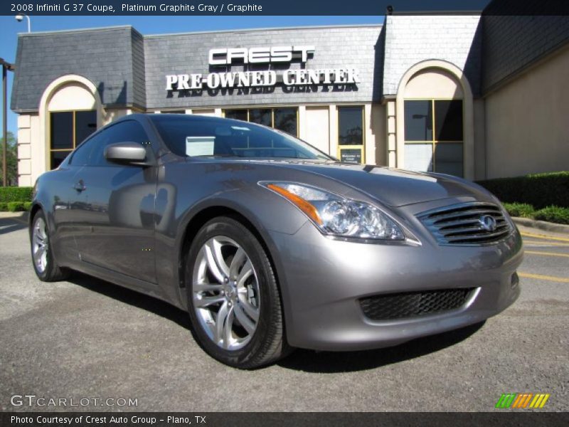 Platinum Graphite Gray / Graphite 2008 Infiniti G 37 Coupe