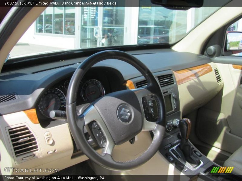 Dark Cranberry Metallic / Beige 2007 Suzuki XL7 Limited AWD