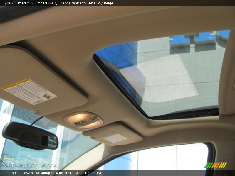 Dark Cranberry Metallic / Beige 2007 Suzuki XL7 Limited AWD