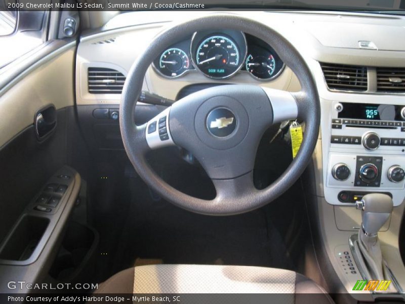 Summit White / Cocoa/Cashmere 2009 Chevrolet Malibu LS Sedan