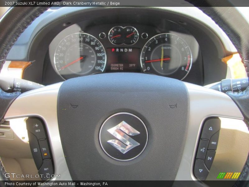 Dark Cranberry Metallic / Beige 2007 Suzuki XL7 Limited AWD