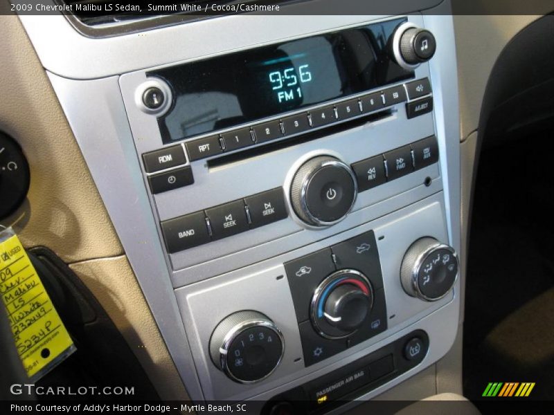 Summit White / Cocoa/Cashmere 2009 Chevrolet Malibu LS Sedan