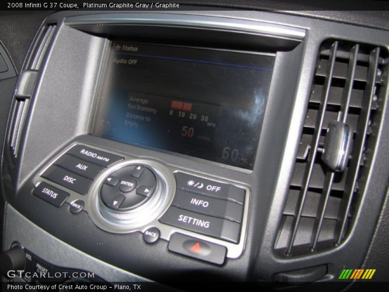 Platinum Graphite Gray / Graphite 2008 Infiniti G 37 Coupe