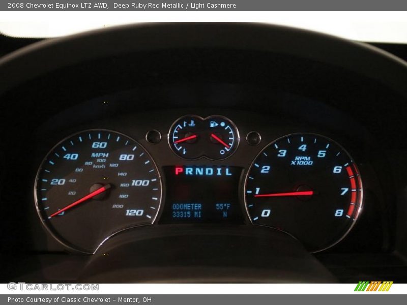 Deep Ruby Red Metallic / Light Cashmere 2008 Chevrolet Equinox LTZ AWD