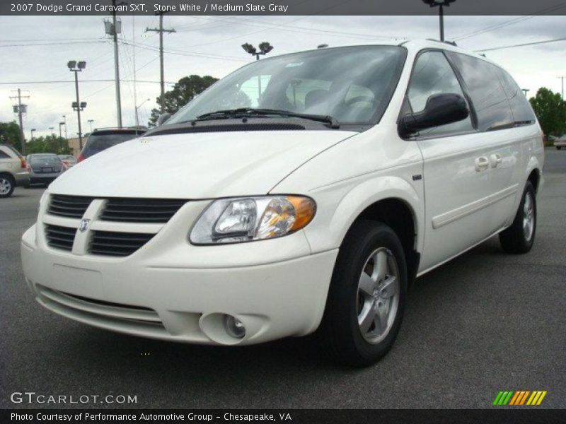 Stone White / Medium Slate Gray 2007 Dodge Grand Caravan SXT