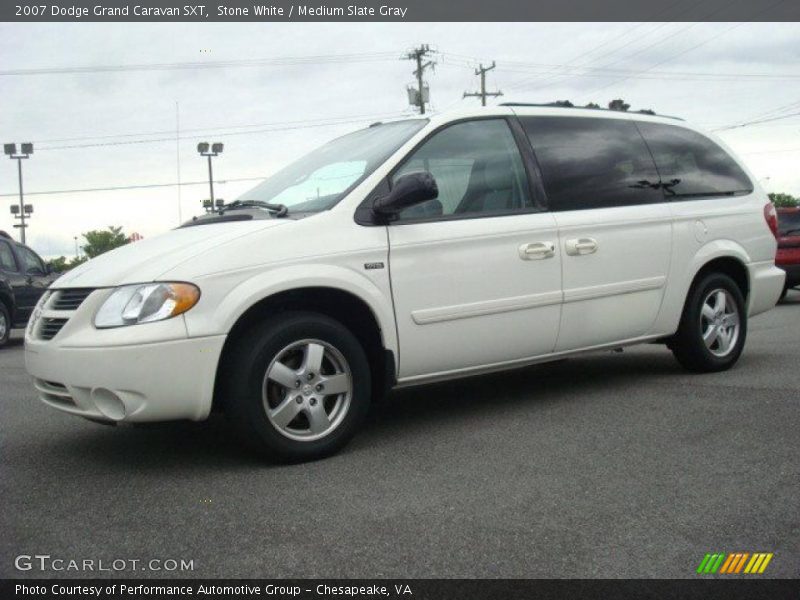 Stone White / Medium Slate Gray 2007 Dodge Grand Caravan SXT
