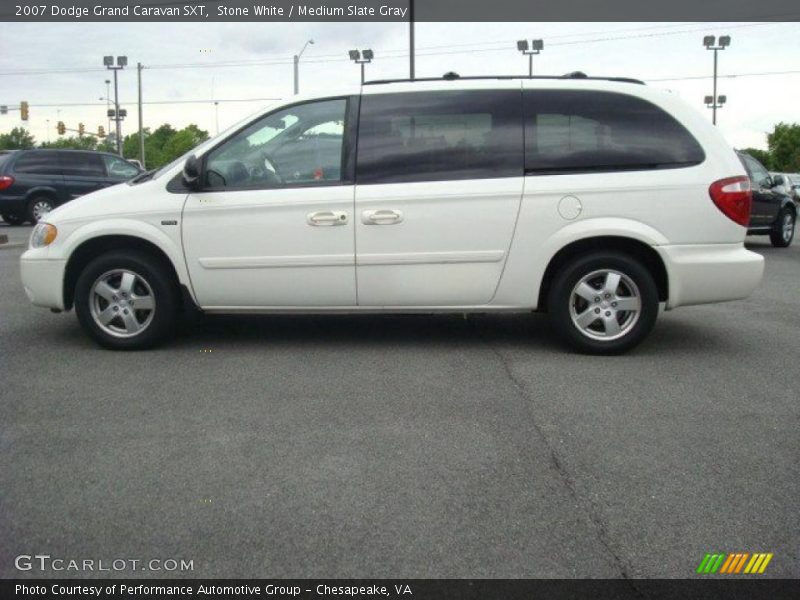Stone White / Medium Slate Gray 2007 Dodge Grand Caravan SXT