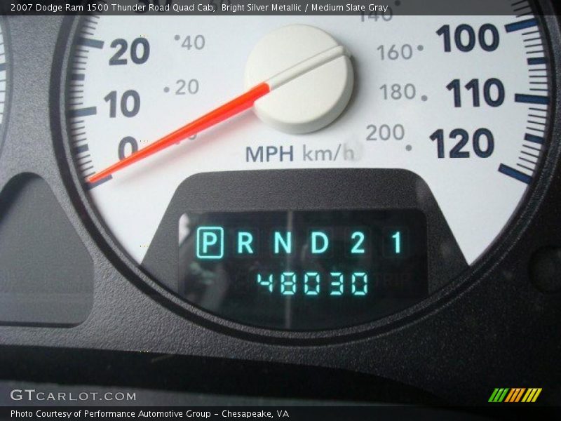 Bright Silver Metallic / Medium Slate Gray 2007 Dodge Ram 1500 Thunder Road Quad Cab