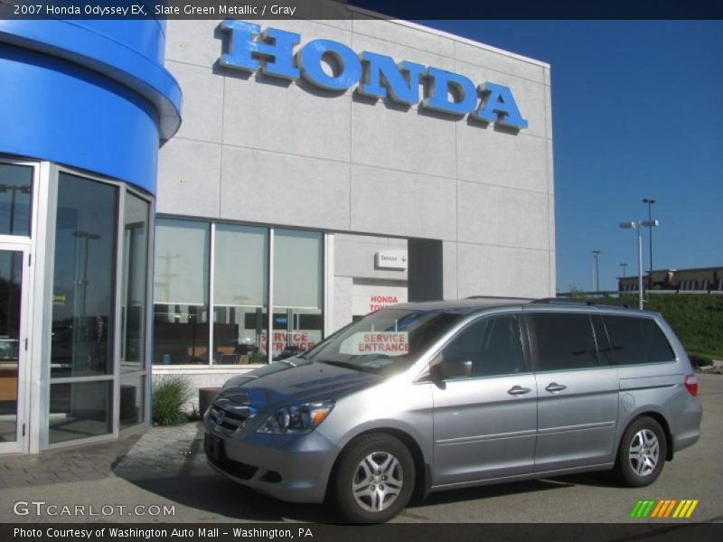 Slate Green Metallic / Gray 2007 Honda Odyssey EX