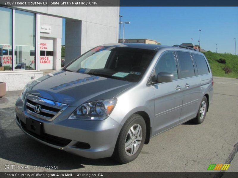 Slate Green Metallic / Gray 2007 Honda Odyssey EX
