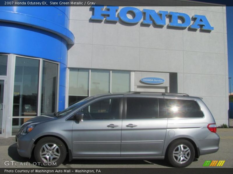 Slate Green Metallic / Gray 2007 Honda Odyssey EX