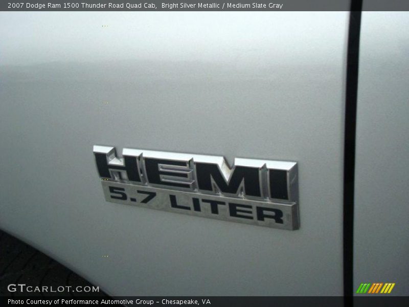 Bright Silver Metallic / Medium Slate Gray 2007 Dodge Ram 1500 Thunder Road Quad Cab