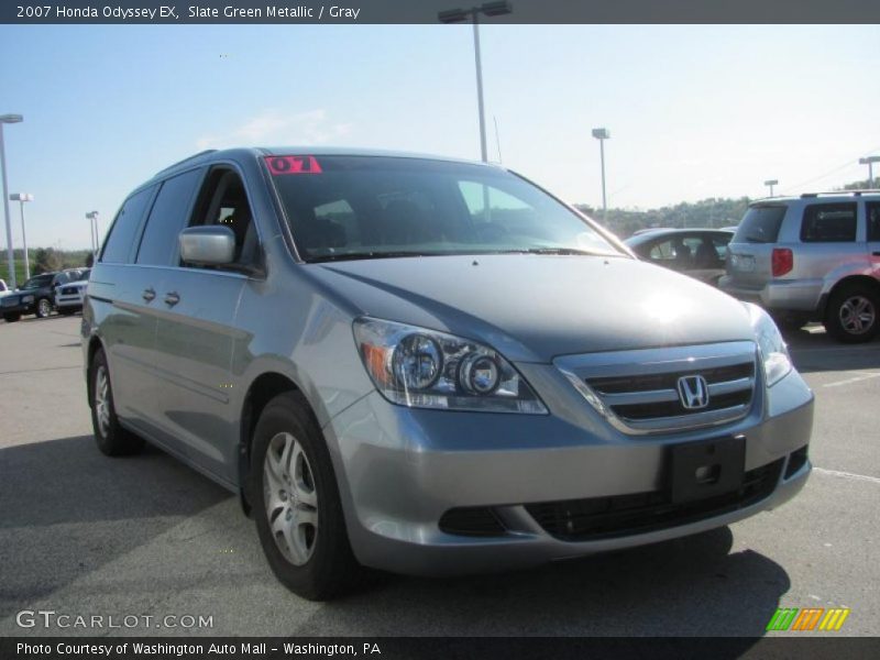 Slate Green Metallic / Gray 2007 Honda Odyssey EX