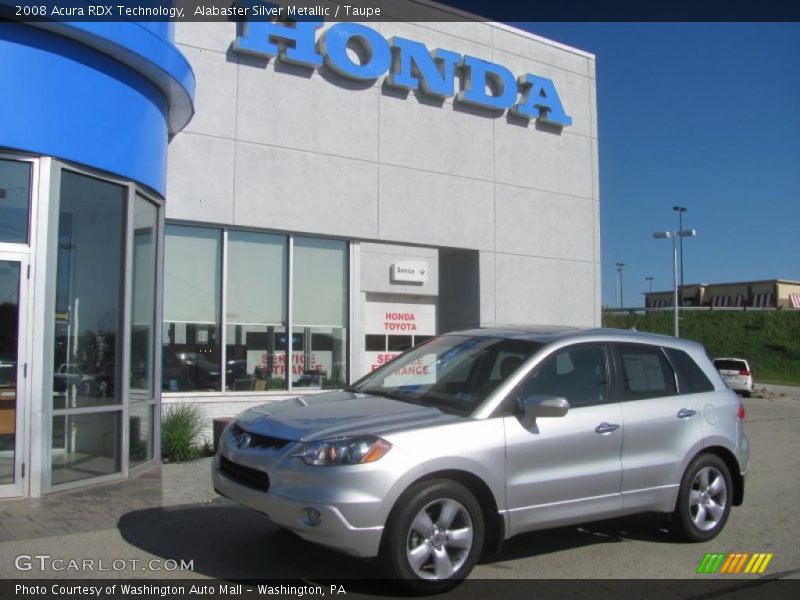 Alabaster Silver Metallic / Taupe 2008 Acura RDX Technology