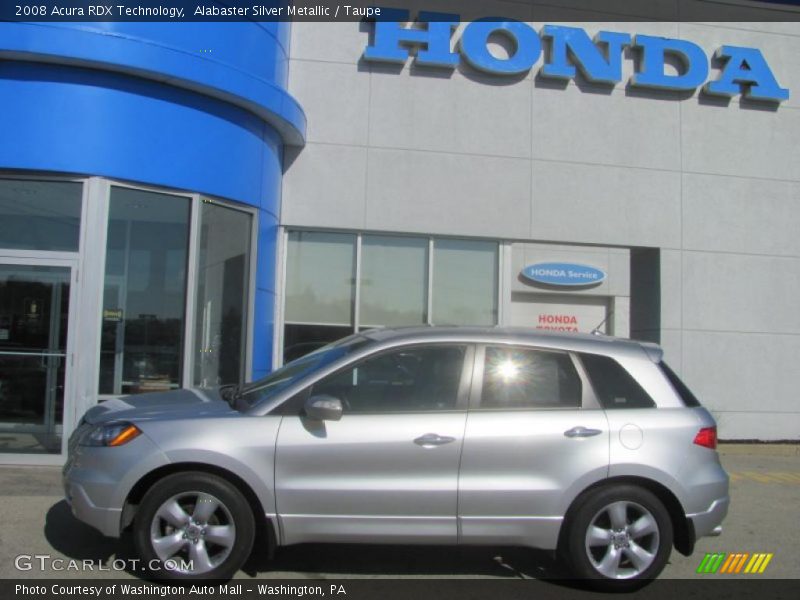 Alabaster Silver Metallic / Taupe 2008 Acura RDX Technology