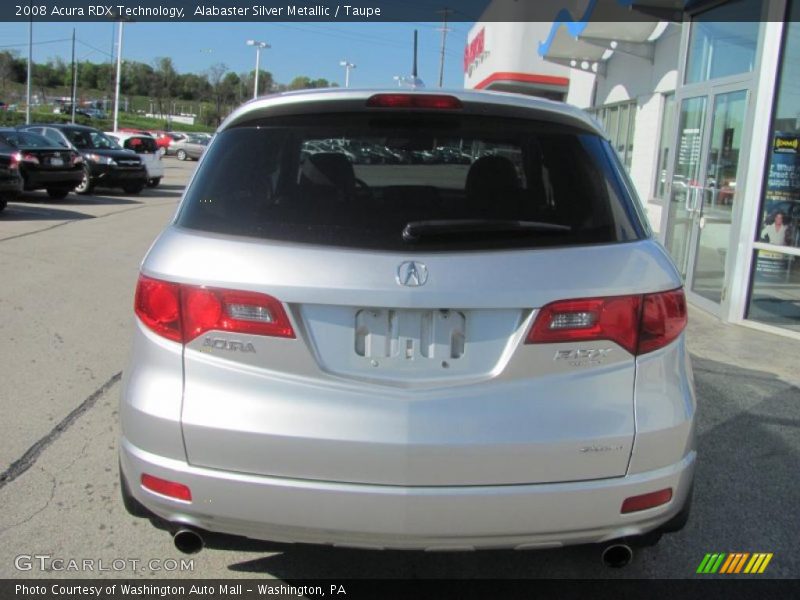 Alabaster Silver Metallic / Taupe 2008 Acura RDX Technology