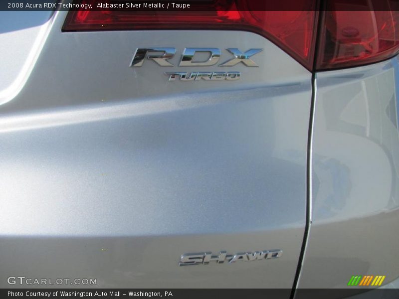 Alabaster Silver Metallic / Taupe 2008 Acura RDX Technology