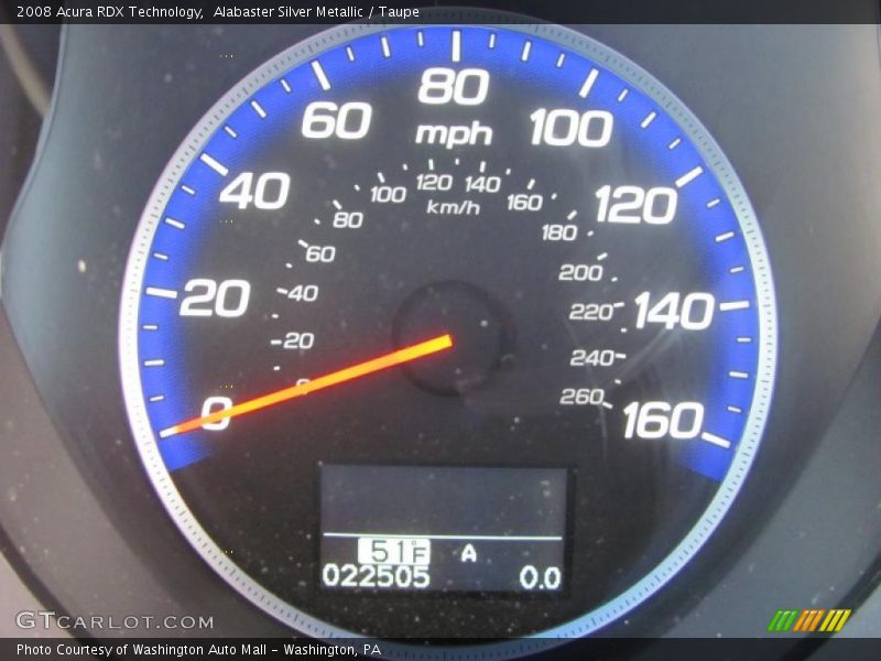 Alabaster Silver Metallic / Taupe 2008 Acura RDX Technology