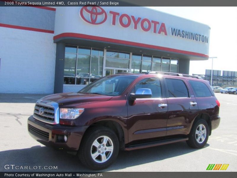 Cassis Red Pearl / Sand Beige 2008 Toyota Sequoia Limited 4WD