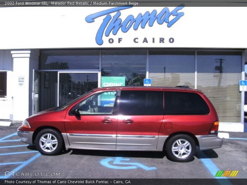 Matador Red Metallic / Medium Parchment Beige 2002 Ford Windstar SEL