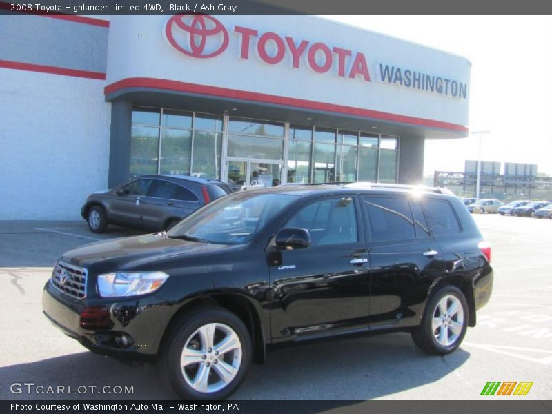 Black / Ash Gray 2008 Toyota Highlander Limited 4WD