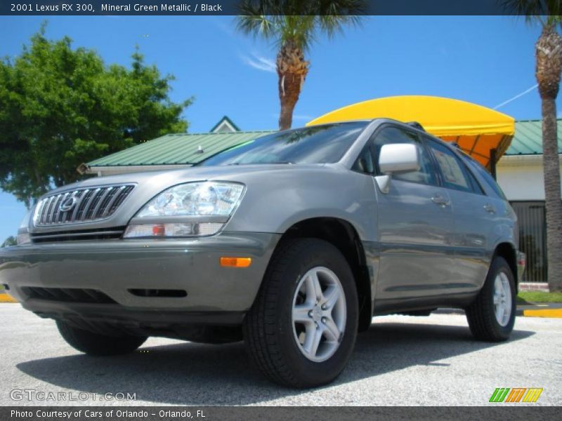 Mineral Green Metallic / Black 2001 Lexus RX 300