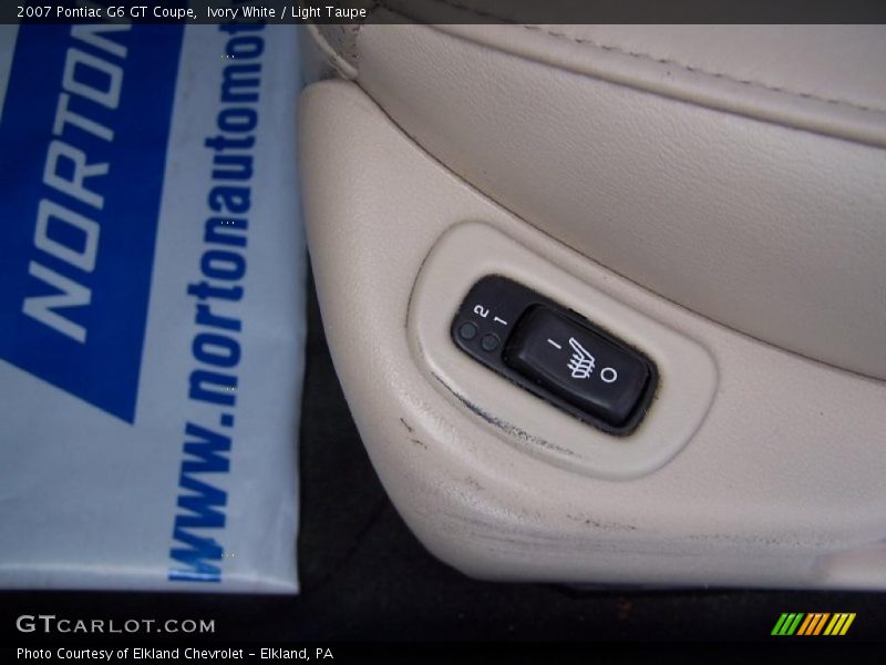 Ivory White / Light Taupe 2007 Pontiac G6 GT Coupe