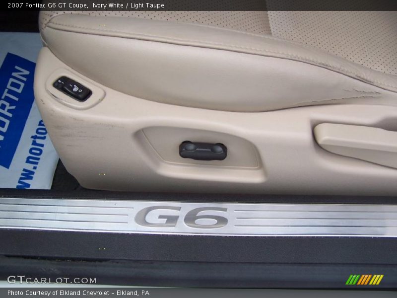 Ivory White / Light Taupe 2007 Pontiac G6 GT Coupe