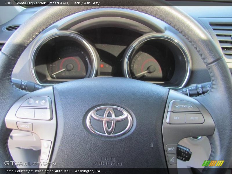 Black / Ash Gray 2008 Toyota Highlander Limited 4WD