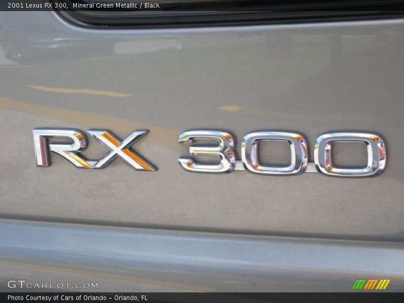 Mineral Green Metallic / Black 2001 Lexus RX 300